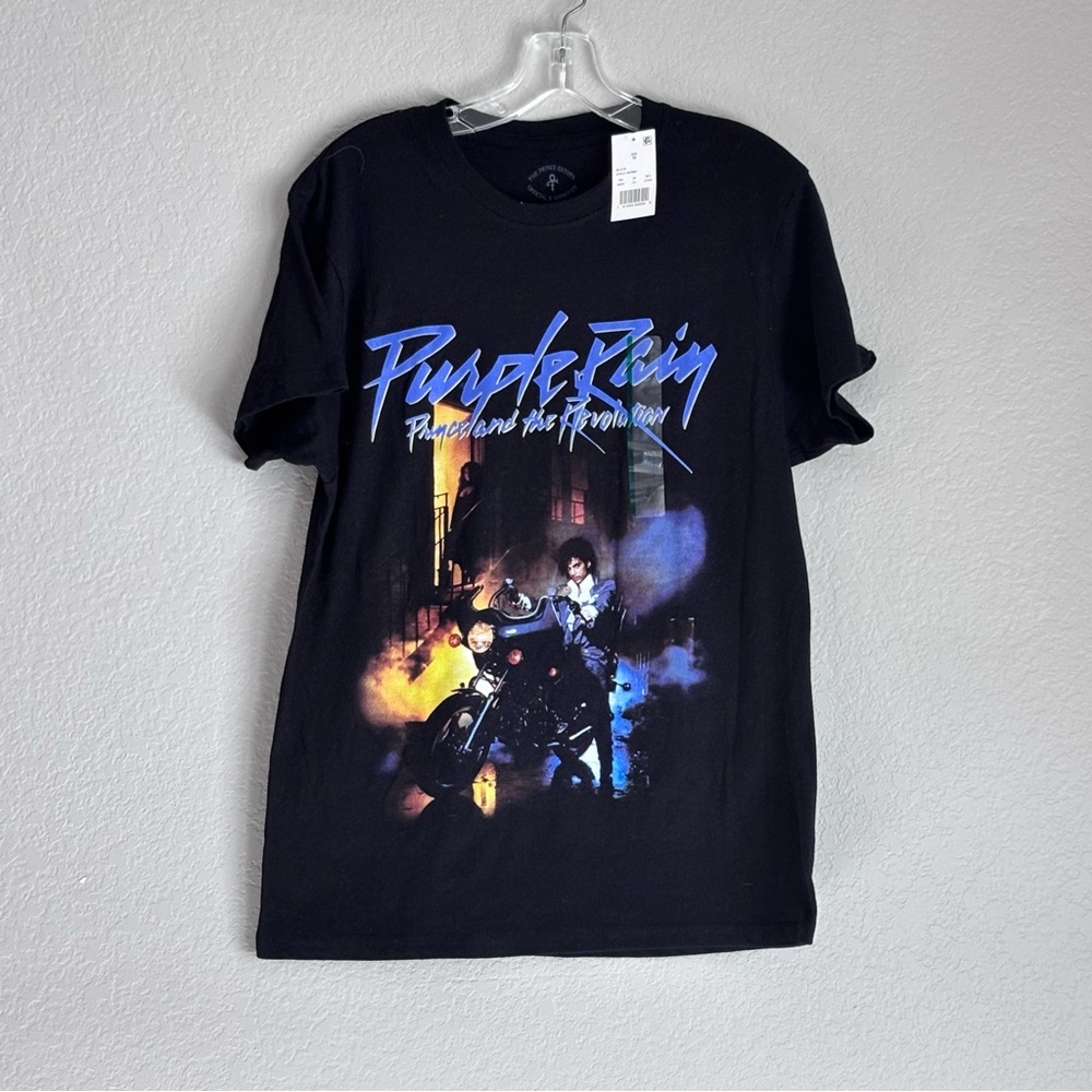 NWT Prince Purple Rain Revolution Black Graphic Tee M